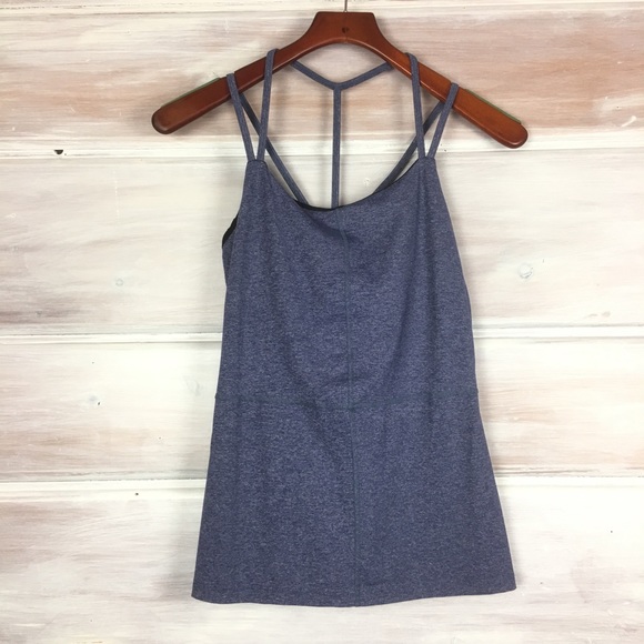 Karma Tops - Karma Racerback Athletic Blue strappy Tank Top